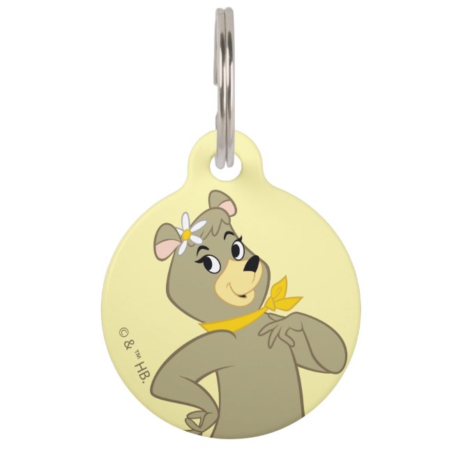 Cindy Bear Playful Pose Pet Tag (Front)