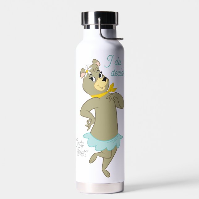 Cindy Bear Playful Pose Water Bottle (Left)