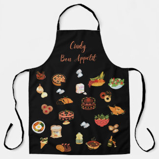 Cindy Bon Appetit Food Kitchen Chef Apron