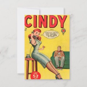 "Cindy" Comic Book Note Card