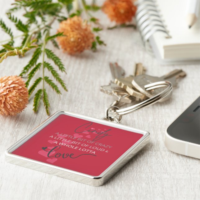 Cindy Lotta Love Key Ring (Side)