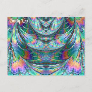CINDY LOU ~ Oozing Pastels ~ 3D Fractal Design ~ Postcard