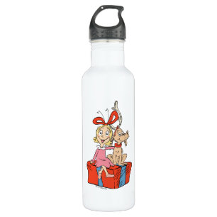 Cindy Lou Who and Max on a Present 710 Ml Water Bottle
