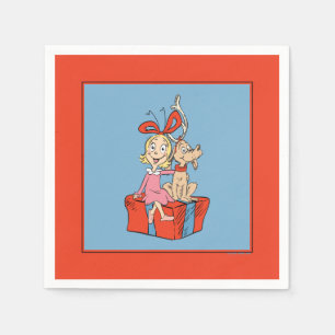 Cindy Lou Who and Max on a Present Napkin