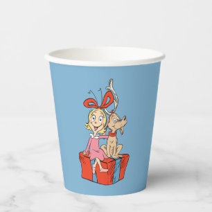 Cindy Lou Who and Max on a Present Paper Cups