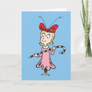 Cindy Lou Who Candy Cane Holiday Card