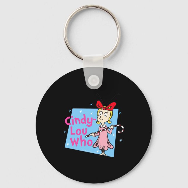 Cindy Lou Who Candy Cane  Key Ring (Front)