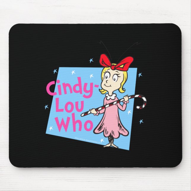 Cindy Lou Who Candy Cane  Mouse Mat (Front)
