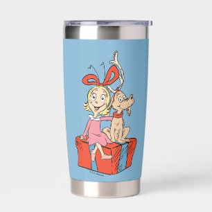 Cindy Lou Who & Max   Christmas Gift Insulated Tumbler
