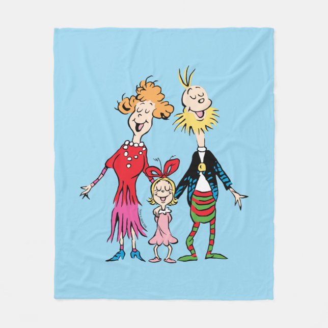 Cindy Lou Who's Family Portrait Fleece Blanket (Front)