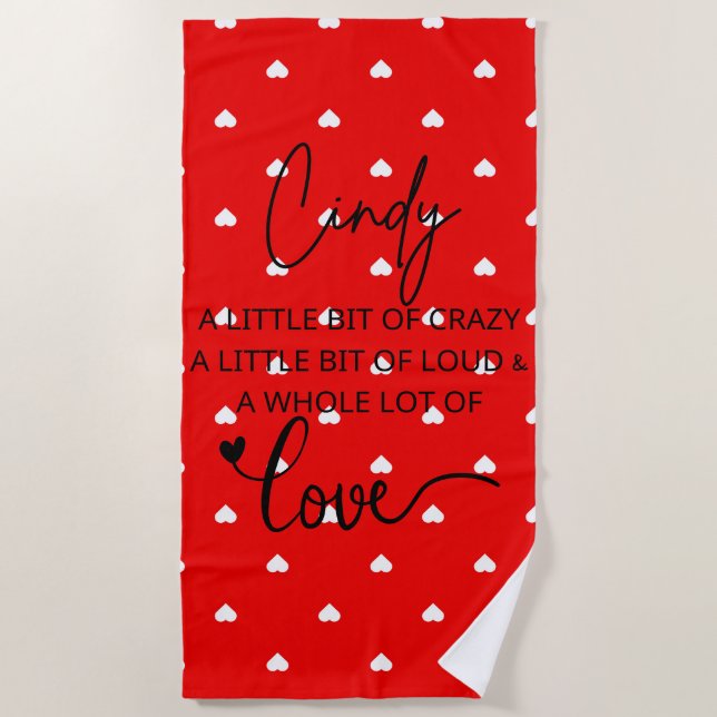 Cindy Love Beach Towel (Front)