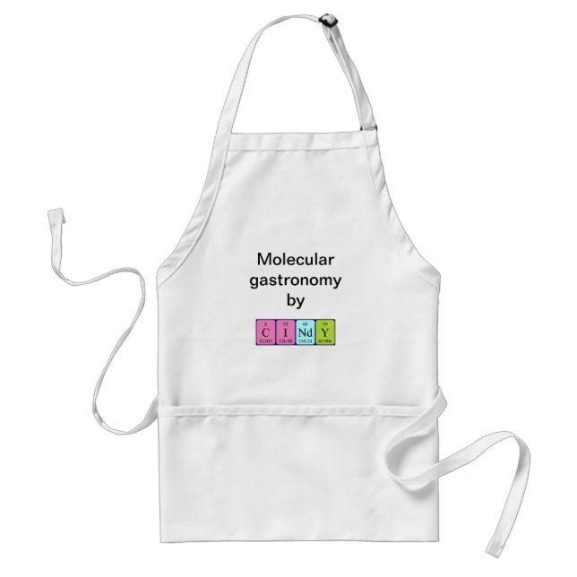 Cindy periodic table name apron (Front)