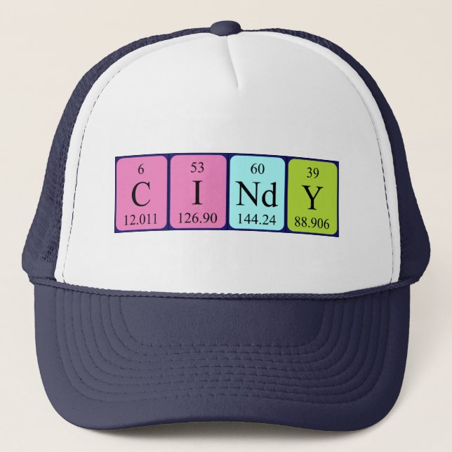 Cindy periodic table name hat (Front)