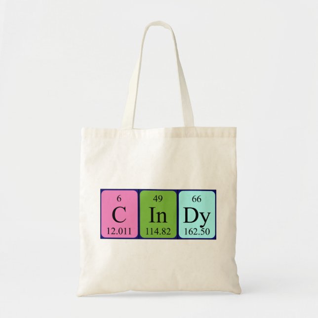 Cindy periodic table name tote bag (Front)