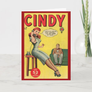 "Cindy" Vintage Comic Cover Card