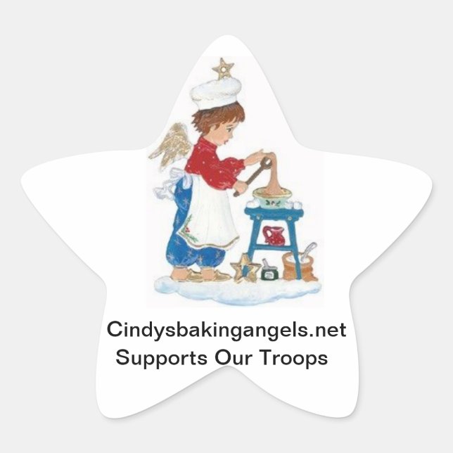 Cindy's Baking Angels Goodie Box Stickers! Star Sticker (Front)