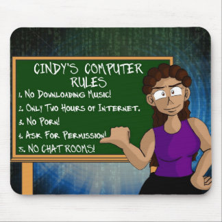 Cindy's Computer Rules Mousepad