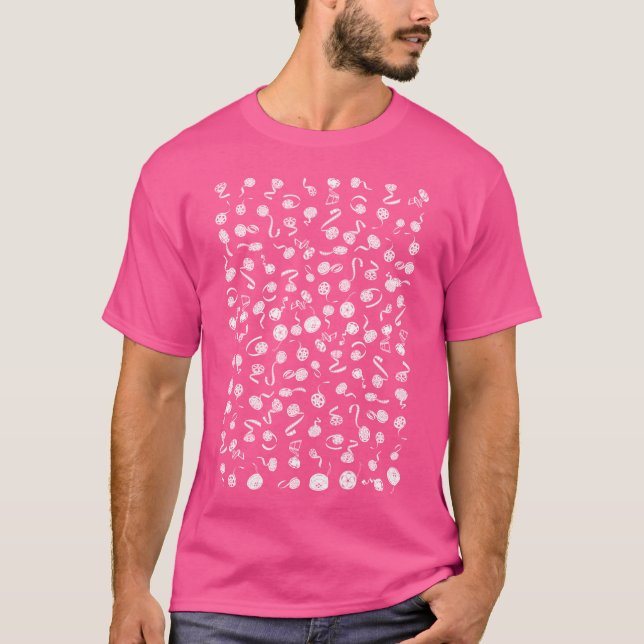 Cinema Cinema White Pattern T-Shirt (Front)
