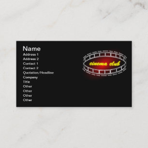 Cinema club business card