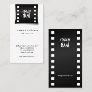 Cinema Film Strip Videographer business card