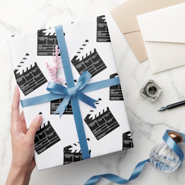 Cinema Movie Cameraman Director Clapper Board Wrapping Paper (Gifting)