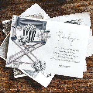 Cinema Movie Night extravaganza Retro Personalised Thank You Card