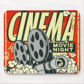 CINEMA: Movie Night Retro Mousepad