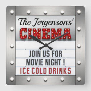 Cinema Movie Night Theatre Theatre Wall Clock 