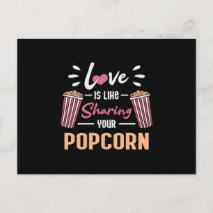 Cinema Movie Popcorn Day Snack Pop Film Gift Idea Postcard