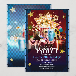 Cinema Movies Movie Night Birthday Party Invitation