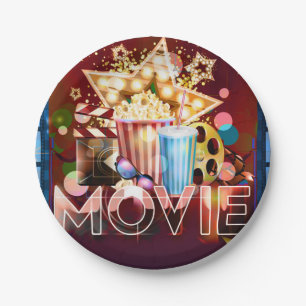 Cinema Movies Movie Night Birthday Party Paper Plate