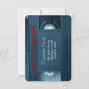 Cinema movies night home house  party invitation