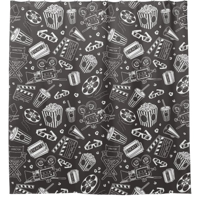 Cinema Pattern Shower Curtain (Front)