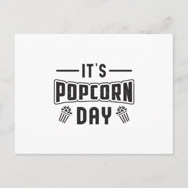 Cinema Popcorn Day Snack Movie Pop Film Gift Postcard (Front)