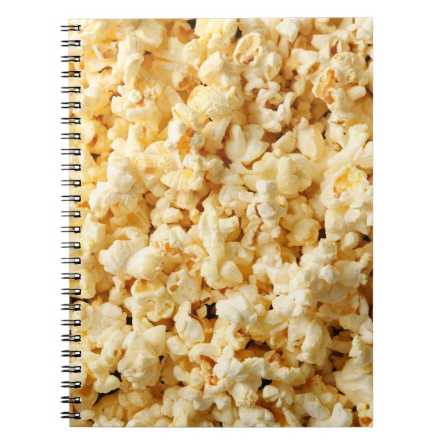 Cinema Popcorn Full Background. Notebook (Front)
