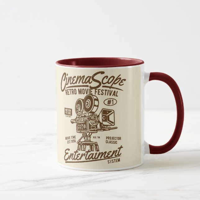 Cinema Scope Classic Retro Hollywood Camera Hollyw Mug (Right)
