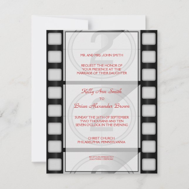 Cinema Small Rectangular Invitation (Front)