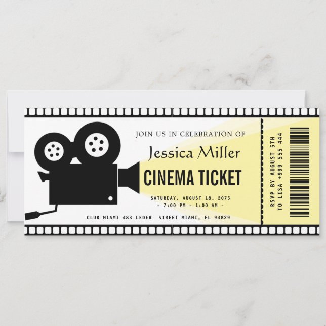 cinema ticket Invitation (Front)