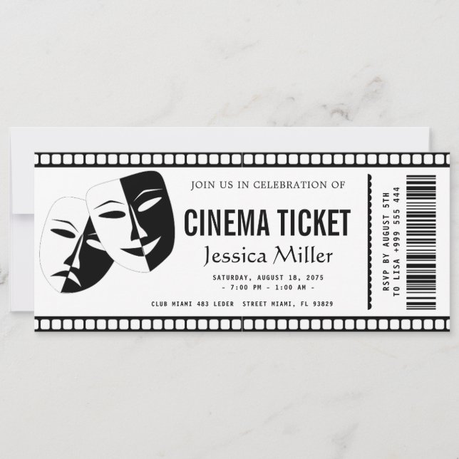 cinema ticket Invitation (Front)
