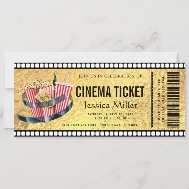 cinema ticket Invitation (Front)