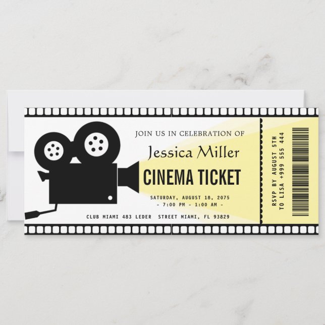 cinema ticket Invitation (Front)