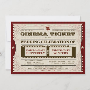 Cinema Ticket - Wedding Invitation
