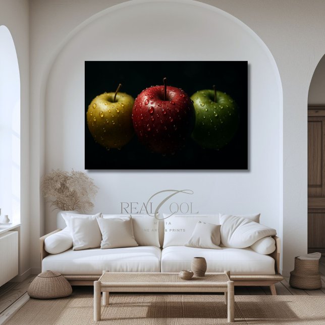 Cinematic Apples Hyper Realistic Macro Still Life Canvas Print (Creator Uploaded)