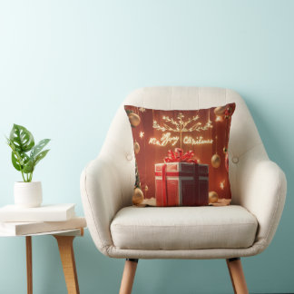 Cinematic Christmas Gift Box Cushion