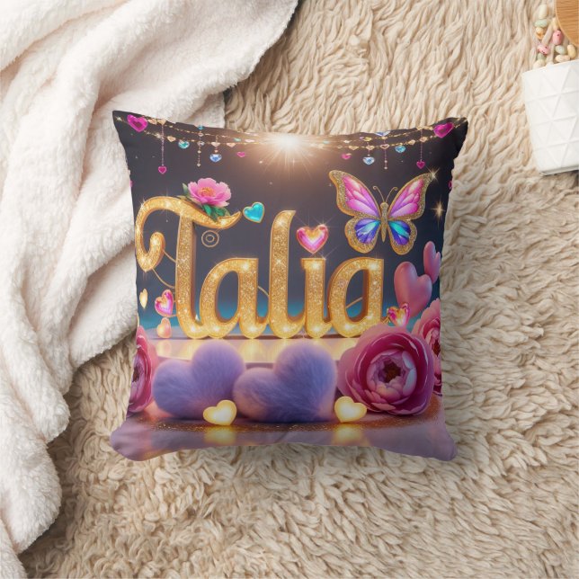 "Cinematic Comfort: Talia's Fluffy Cushion" Cushion (Blanket)