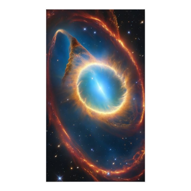Cinematic Cosmic Rings Nebula Photo Print (Front)