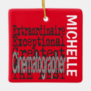 Cinematographer Extraordinaire CUSTOM Ceramic Ornament