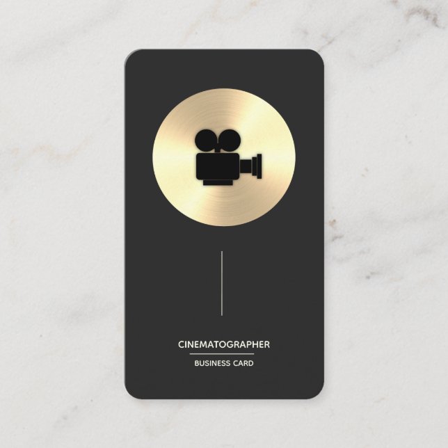Cinematographer - Faux Gold Business Card (Front)