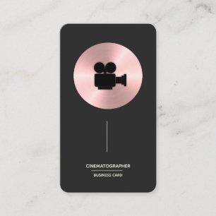 Cinematographer - Faux Rose Gold Business Card