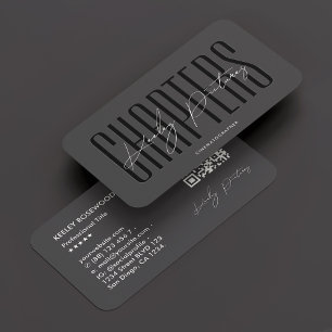 Cinematographer Film Producer Signature Dark Grey Business Card